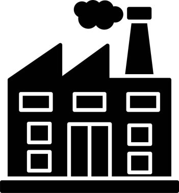 Fabrika glif simgesi tasarım