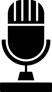 Mikrofon Kabartma Simgesi Tasarımı