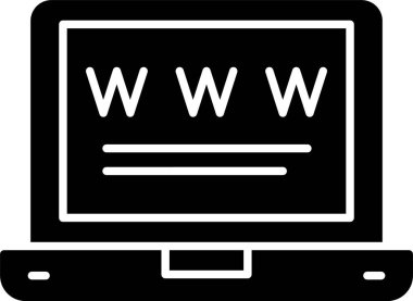 Laptop Glyph Simge Tasarımı