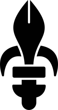 Fleur de lis Glyph Simge Tasarımı