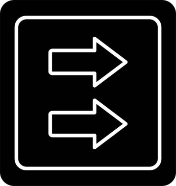 Hızlı İleri Glif Simgesi Tasarımı