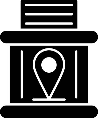 Telefon Booth Glyph Simge Tasarımı