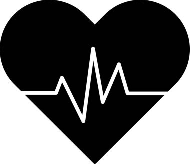 Heart Beat Glyph Simge Tasarımı