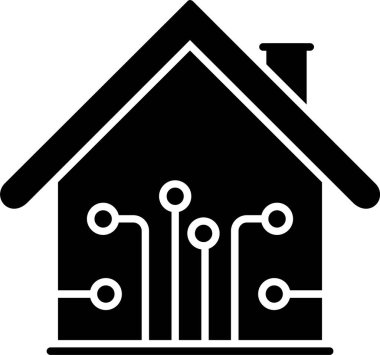 Akıllı Ev Glifi Simgesi Tasarımı