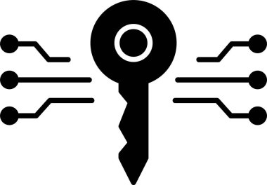 Dijital Anahtar Kabartma Simgesi Tasarımı