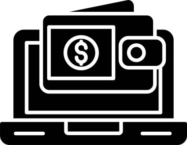 Cüzdan Glyph Simgesi Tasarımı