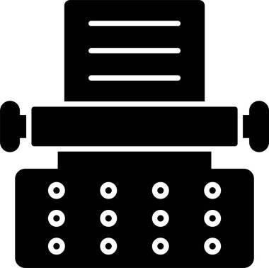 Daktilo Glyph Simgesi Tasarımı