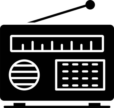 Radyo glif simgesi tasarım