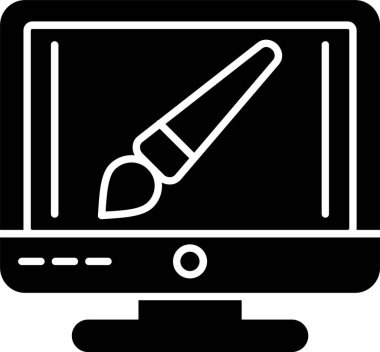 Fırça Kabartma Simgesi Tasarımı