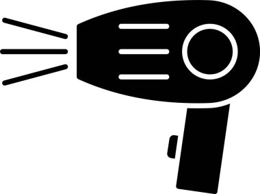 Saç kurutma makinesi glif simgesi tasarım