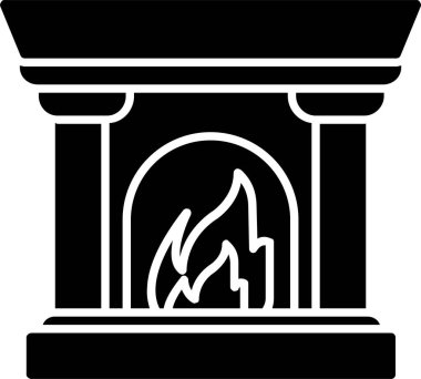 Şömine Kabartma Simgesi Tasarımı