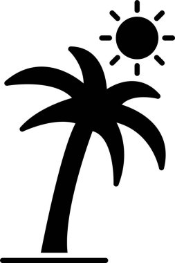 Plam Ağacı Kabartma Simgesi Tasarımı