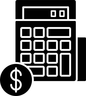 Hesap Makinesi Kabartma Simgesi Tasarımı