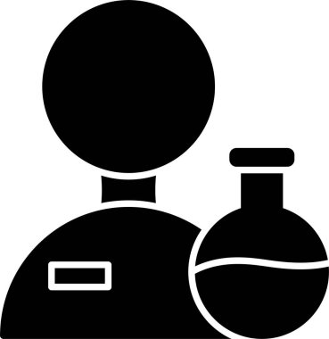 Bilim adamı Glyph Simgesi Tasarımı