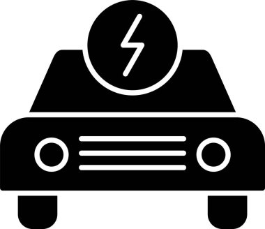 Elektrikli Otomobil Kabartma Simgesi Tasarımı