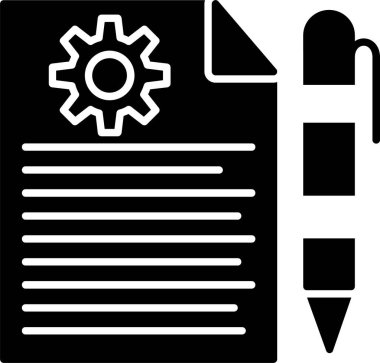 İş Glifi Simgesi Tasarımı