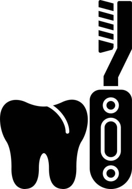 Elektrikli Diş fırçası Kabartma Simgesi Tasarımı