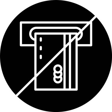 Kredi kartı Glyph Simgesi Tasarımı Yok