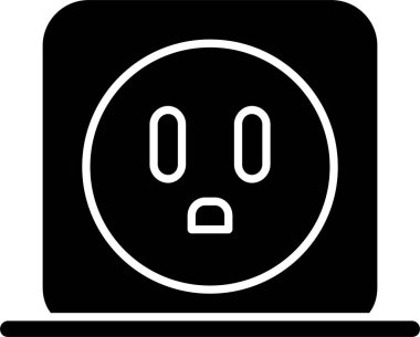 Güç Soketi Kabartma Simgesi Tasarımı