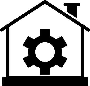 Akıllı Ev Glifi Simgesi Tasarımı