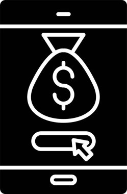 Glyph Ödeme Kabartma Simgesi Tasarımı