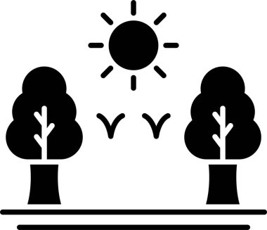 Orman glif simgesi tasarım