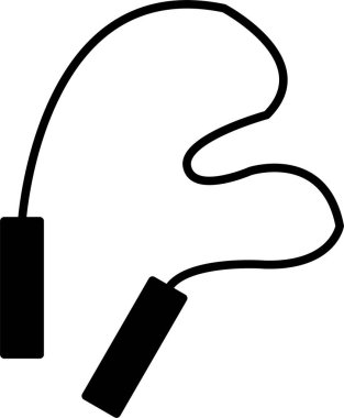 Atlama ipi glif simgesi tasarım