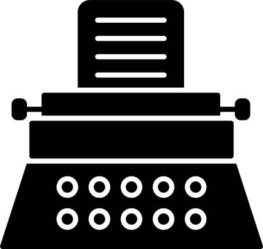 Daktilo Glyph Simgesi Tasarımı