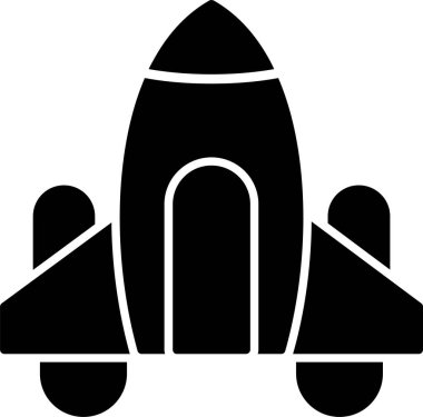 Uzay gemisi Kabartma Simgesi Tasarımı