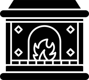 Şömine Kabartma Simgesi Tasarımı