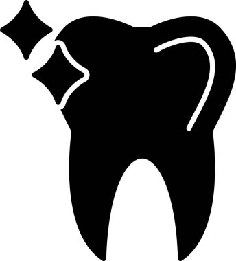 Diş Bakımı Glifi Simgesi Tasarımı