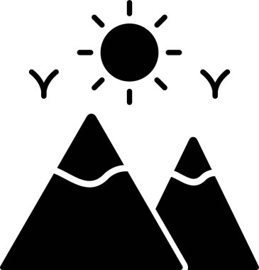 Dağlar Kabartma Simgesi Tasarımı