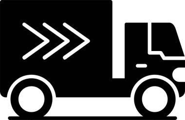 Teslimat Kamyonu Kabartma Simgesi Tasarımı