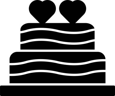 Düğün Pastası Kabartma Simgesi Tasarımı