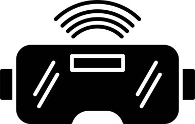 Vr Gözlüklü Şekil Simgesi Tasarımı