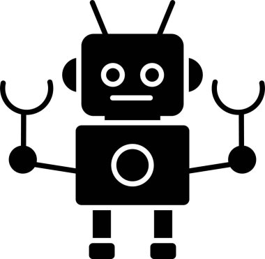 Robot kabartma simgesi tasarımı