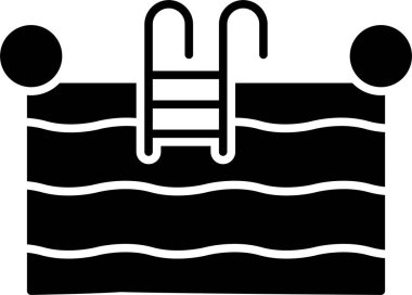 Yüzme Havuzu Kabartma Simgesi Tasarımı