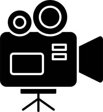 Video Kamera Kabartma Simgesi Tasarımı