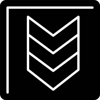 Aşağı Sembol Sembol Sembol Simgesi Tasarımı