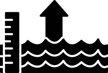 Deniz Seviyesi Yüksel Kabartma Simgesi Tasarımı