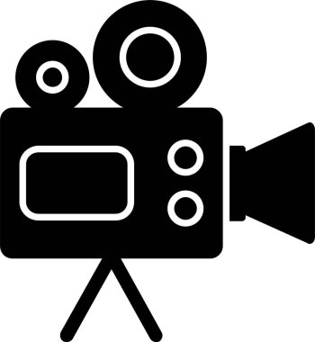 Video Kamera Kabartma Simgesi Tasarımı