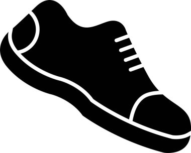 Çalışan Ayakkabılar Kabartma Simgesi Tasarımı