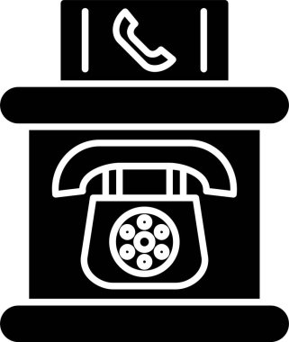 Telephone Booth Glyph Icon Design