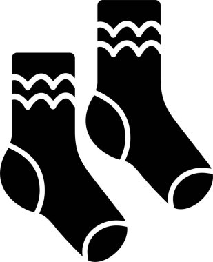 Bir çift Çorap Kabartma Simgesi Tasarımı
