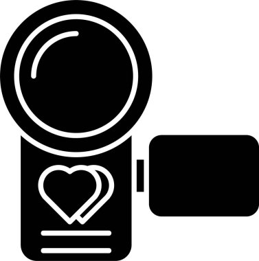 Video Kamera Kabartma Simgesi Tasarımı