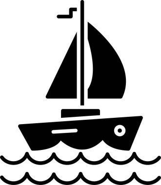 Yat glif simgesi tasarım