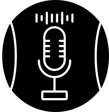 Ses Kaydedici Glyph Simge Tasarımı