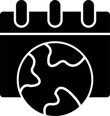 Eko takvimi Glyph Simge Tasarımı