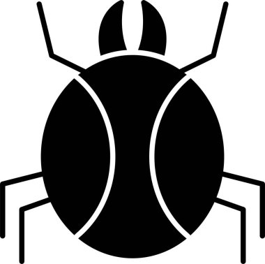 Örümcek glif simgesi tasarım