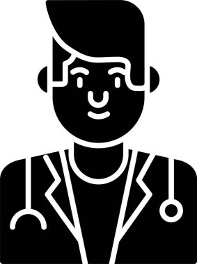 Erkek Doktor Glyph Simge Tasarımı